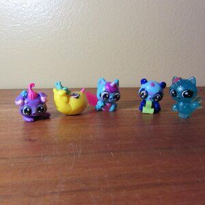 Hatchimals Alive! Neon rainbow & zuru mini figures - bundle of 5 (W5427)
